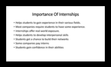 The Importance of Internships 1