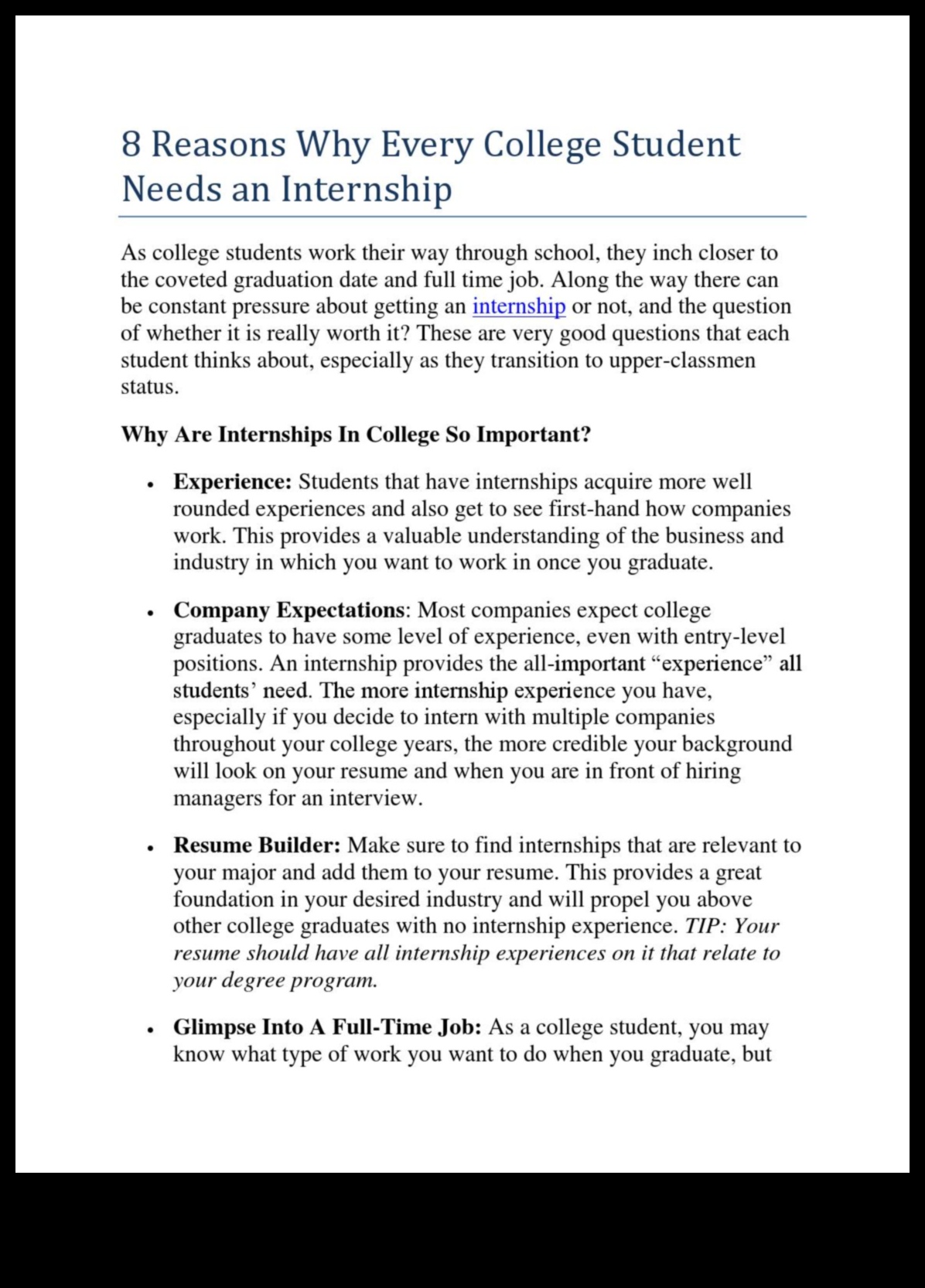 Why I Want This Internship 1