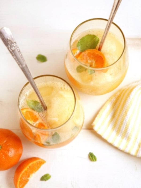 Σορμπέ Μανταρίνι με Σαμπάνια | completelydelicious.com