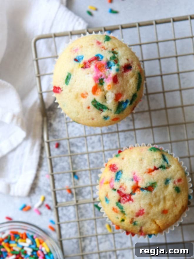 Αυτή η παρτίδα funfetti cupcakes φτιάχνει μόνο δύο!