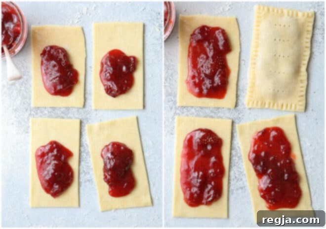 γέμιση pop tarts φράουλας