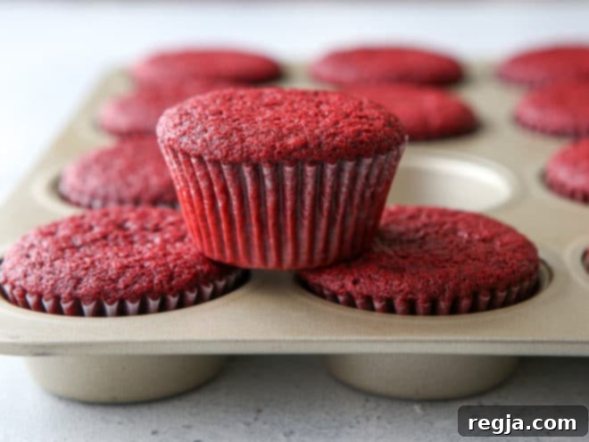 Απαλά και τρυφερά κόκκινα βελούδινα cupcakes