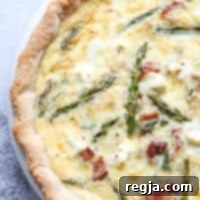 Κις με Σπαράγγια, Μπέικον και Τυρί Κρέμα 5 Αφράτο και γευστικό κις με μπέικον, σπαράγγια και τυρί κρέμα