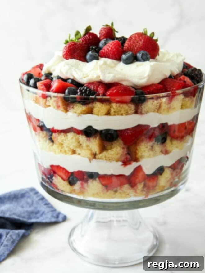 Μουροκέικ με Εσοχές 11 Berry trifle σε γυάλινο σκεύος