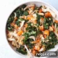 Αυτό το Farro Bowl με κοτόπουλο, kale και γλυκοπατάτες είναι ένα από τα αγαπημένα μου υγιεινά γεύματα!