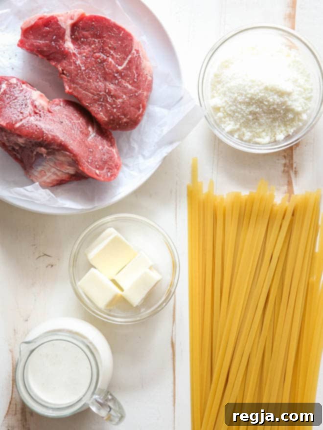 Steak Fettuccine Alfredo για δύο! 
