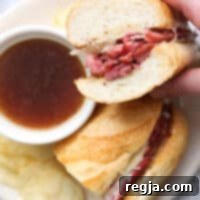 Έτοιμα σάντουιτς French Dip με καλαμποκίσιο μοσχάρι για απόλαυση