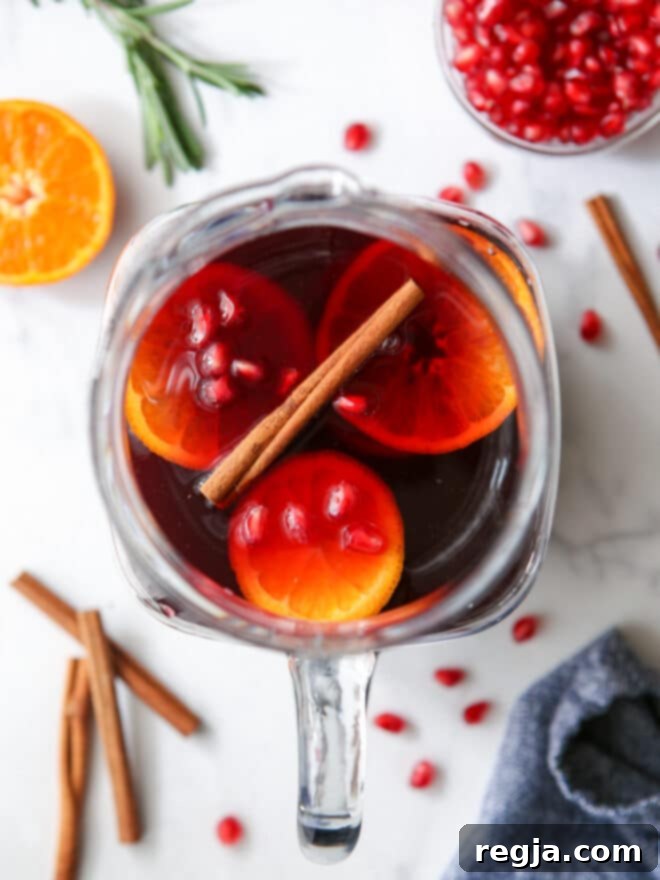 Σπιτική Αυγόκρεμα 7 pitcher of pomegranate citrus sangria