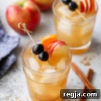 Ένα ποτήρι μηλόκρασο Old Fashioned