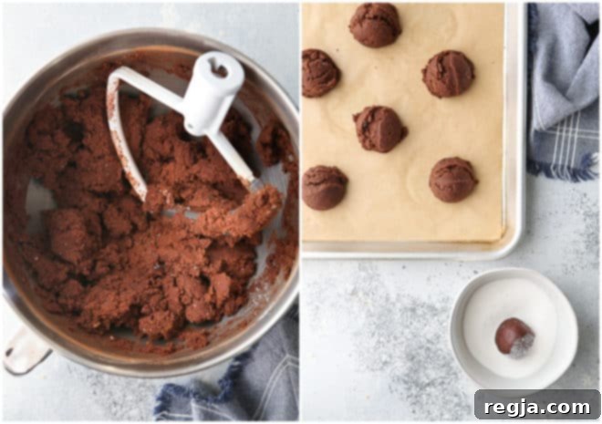 Making chocolate cookie dough