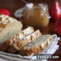 Αμυγδαλοψωμο με Καραμελωμένο Άλειμμα Αχλαδιού 2 Αμυγδαλόψωμο με Βούτυρο Αχλαδιού Καραμέλας
