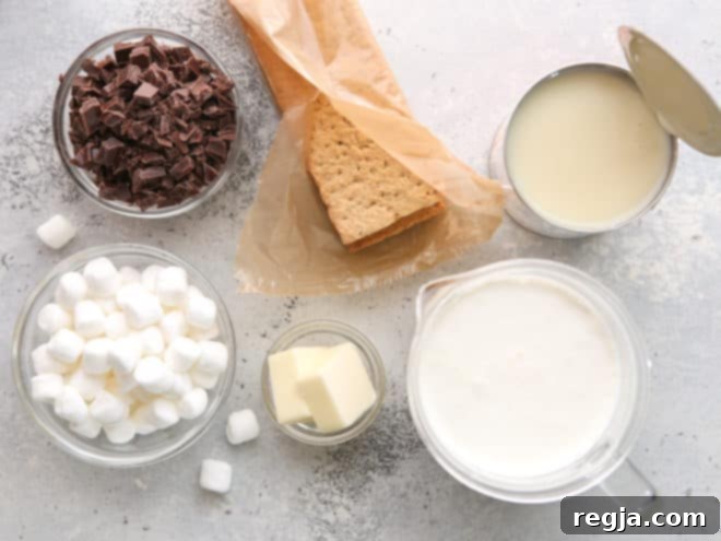 Συστατικά για παγωτό S'mores