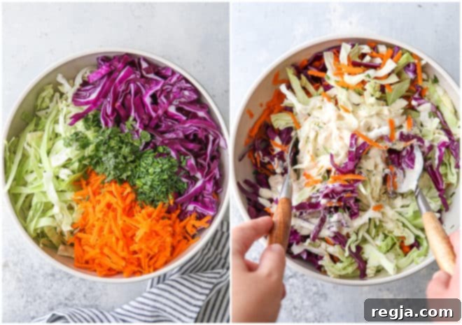 Εύκολη Κλασική Λαχανοσαλάτα 4 Ανάμειξη coleslaw