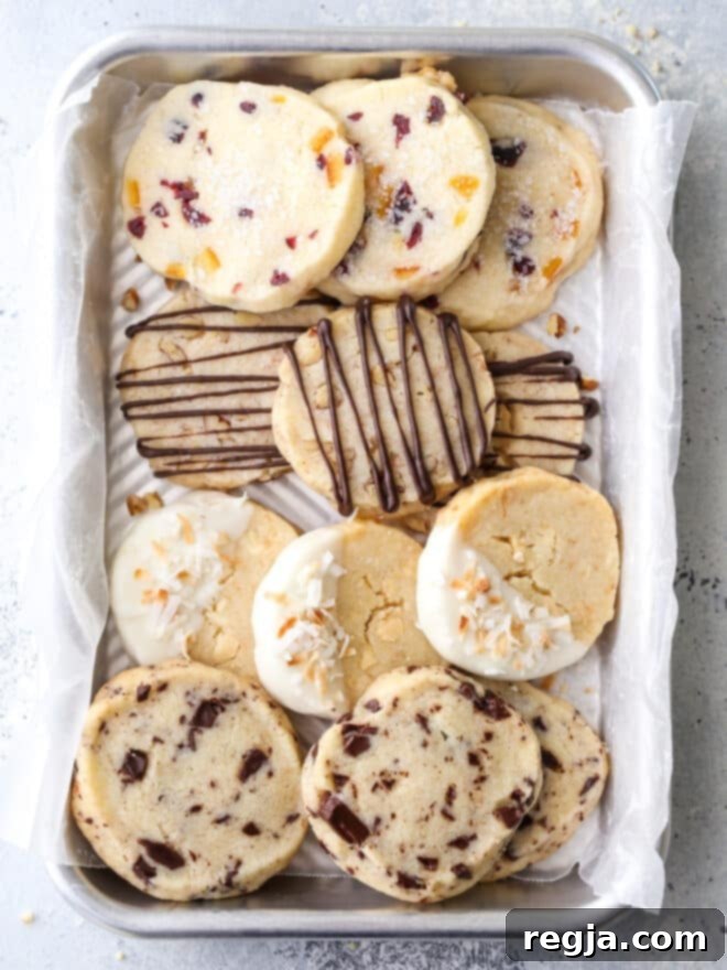 4 παραλλαγές μπισκότων shortbread σε 1 ταψί