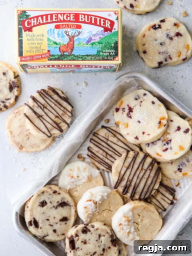 4 παραλλαγές μπισκότων shortbread σε 1 ταψί, με κουτί βουτύρου Challenge