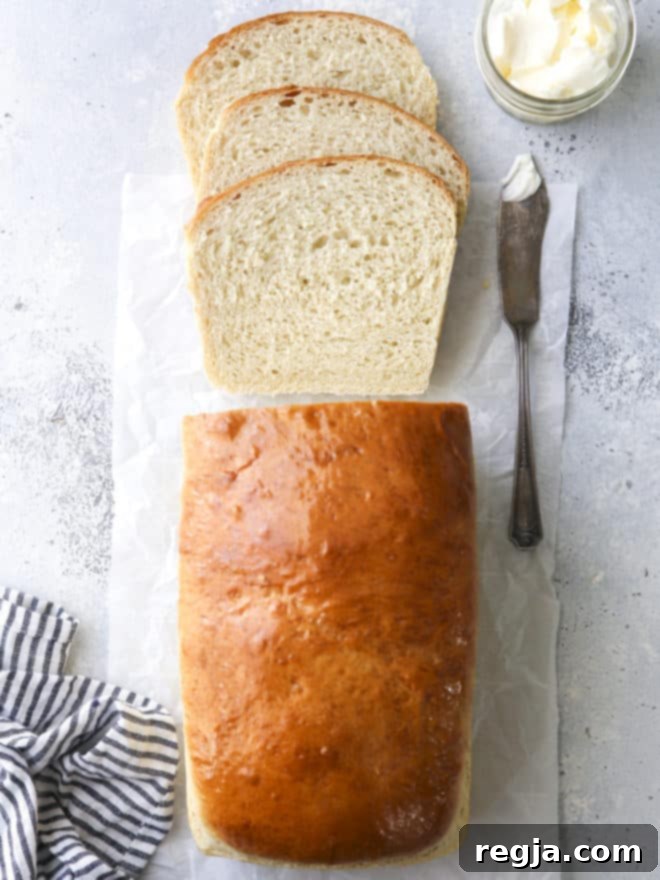 soft white sandwich bread sliced