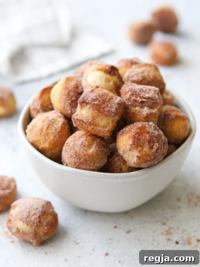 These cinnamon-sugar pretzel bites are soft, buttery and perfectly spiced. They're a delicious sweet treat!