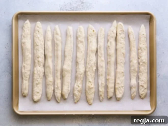 breadsticks ready for baking