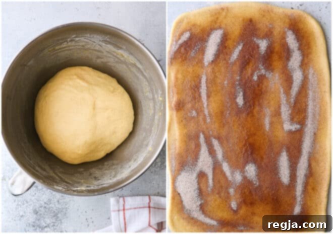 Ζύμη για ρολά κανέλας eggnog που φουσκώνει