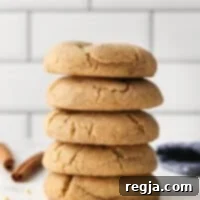 Στοίβα από μαλακά μπισκότα snickerdoodle με καστανό βούτυρο