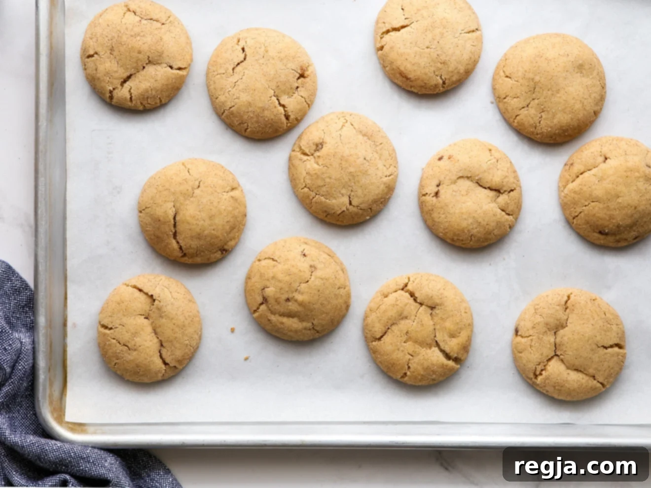 Μπισκότα snickerdoodle με καστανό βούτυρο σε ταψί