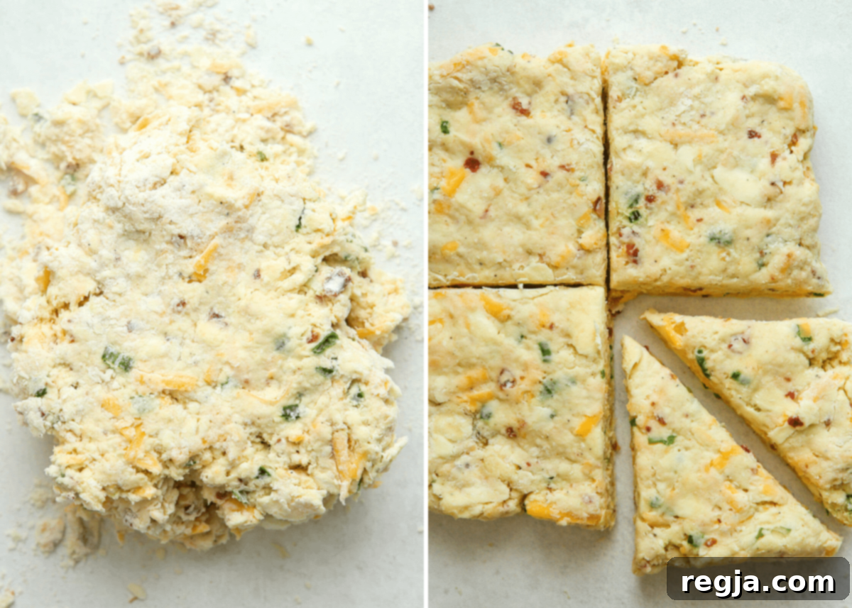 Σχηματίζοντας ζύμη σε scones