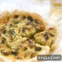 Κις με Λαχανάκια Βρυξελλών και Τυρί Gruyere