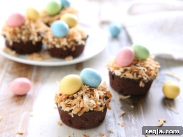 Πασχαλινές Φωλιές Brownie με Καρύδα | completelydelicious.com