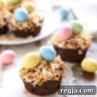 Πασχαλινές Φωλιές Brownie με Καρύδα | completelydelicious.com