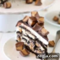 Reese's Σοκολατένια Τούρτα Ψυγείου με Φυστικοβούτυρο | completelydelicious.com