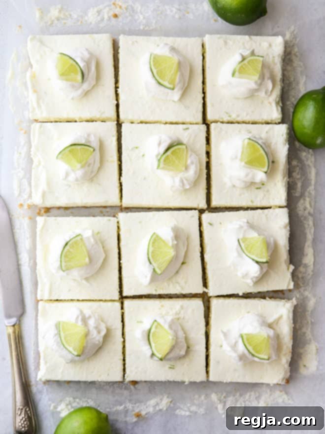 κομμένες μπάρες cheesecake λάιμ