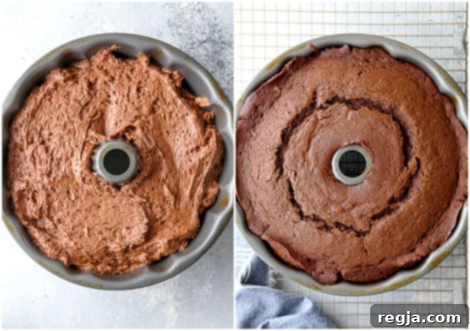 Κέικ Bundt πριν και μετά