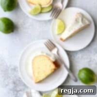 Αυτό το κέικ Bundt λάιμ είναι ανάλαφρο και ζωντανό με ένα πλούσιο γλάσο κρέμας τυριού.