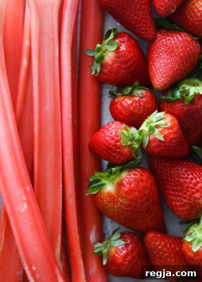 Strawberries and rhubarb